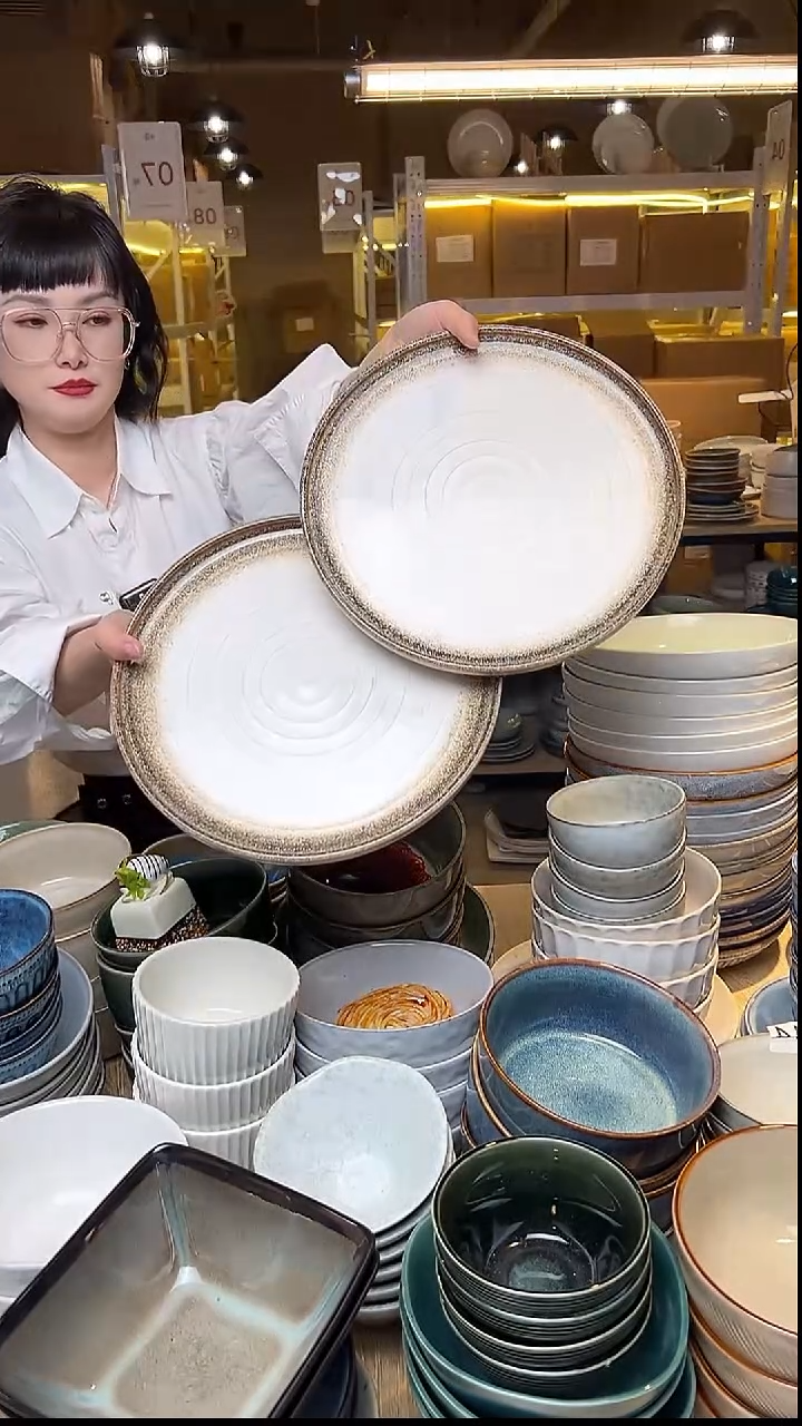 瓷35外贸尾货窑变釉下彩默认微瑕