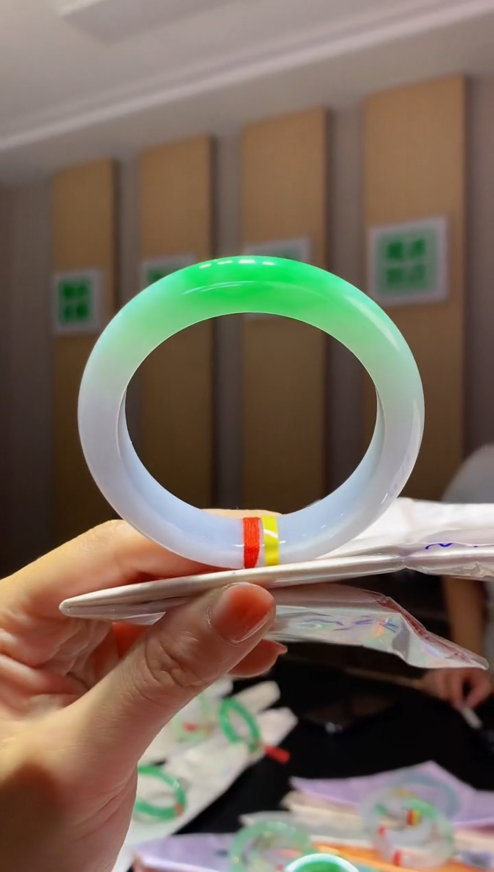 未镶嵌手镯翡翠-N93 圈口54.3 全款22万 定金2万