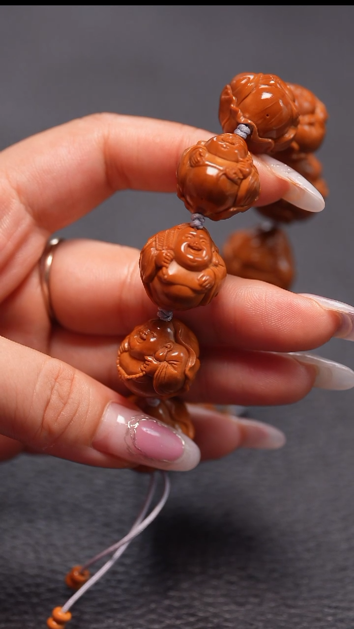 橄榄核手串1.9/荷叶弥勒