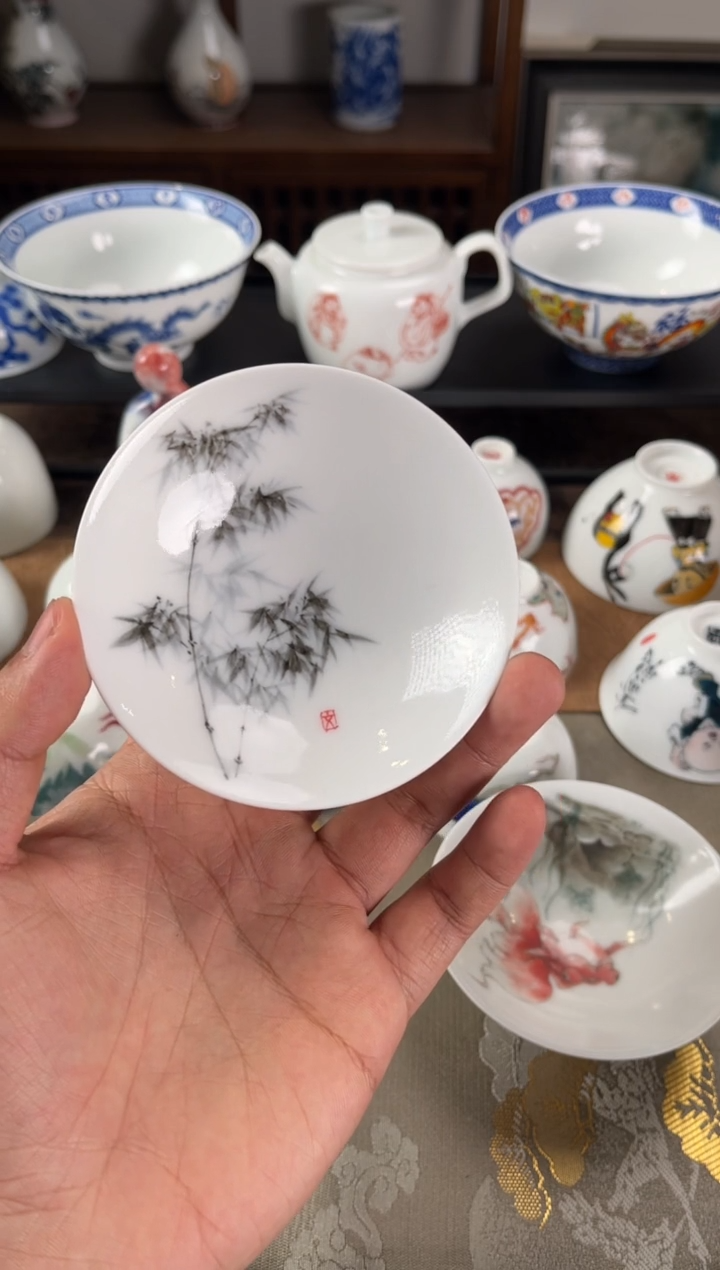 【闪购商品】景德镇文祥窑手工釉下彩陶瓷单杯