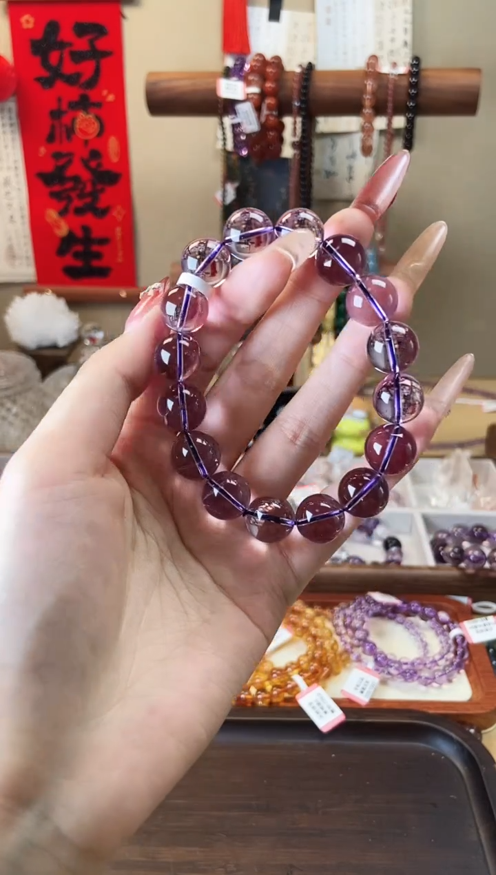 【闪购商品】水晶手串未镶嵌巴西紫水晶13mm