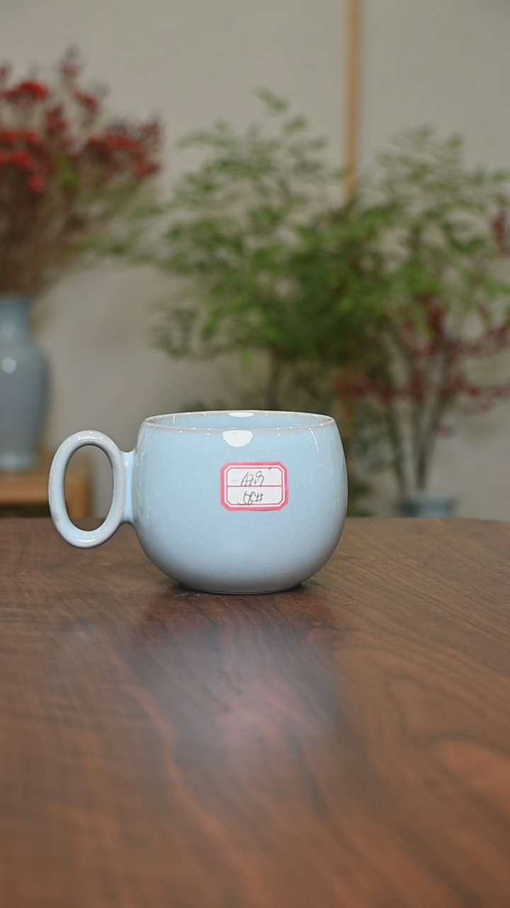 【闪购商品】其他56#微瑕天青釉无款如意杯350毫升