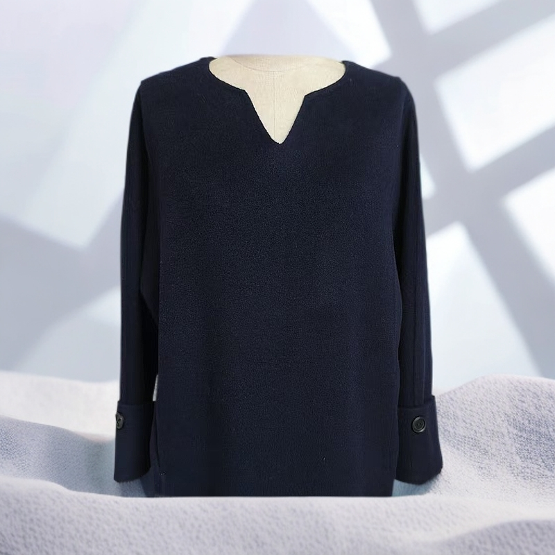 百搭长袖锈斑处理女设计师通勤风毛呢外套均码直筒型绒衫