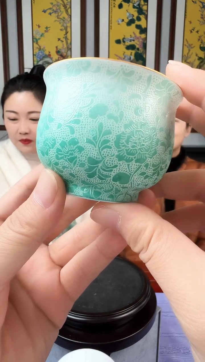 摆件瓷【伍凤英扒花】-4