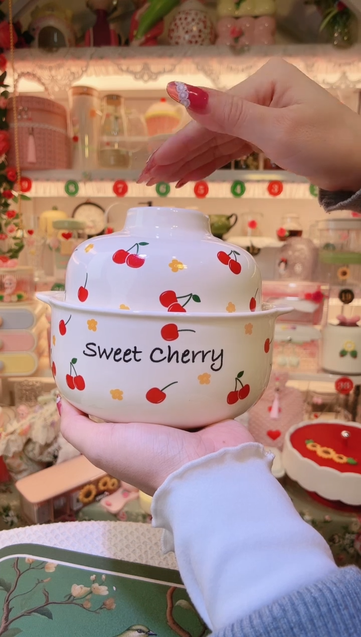 樱桃泡面碗——手工制作品质好！