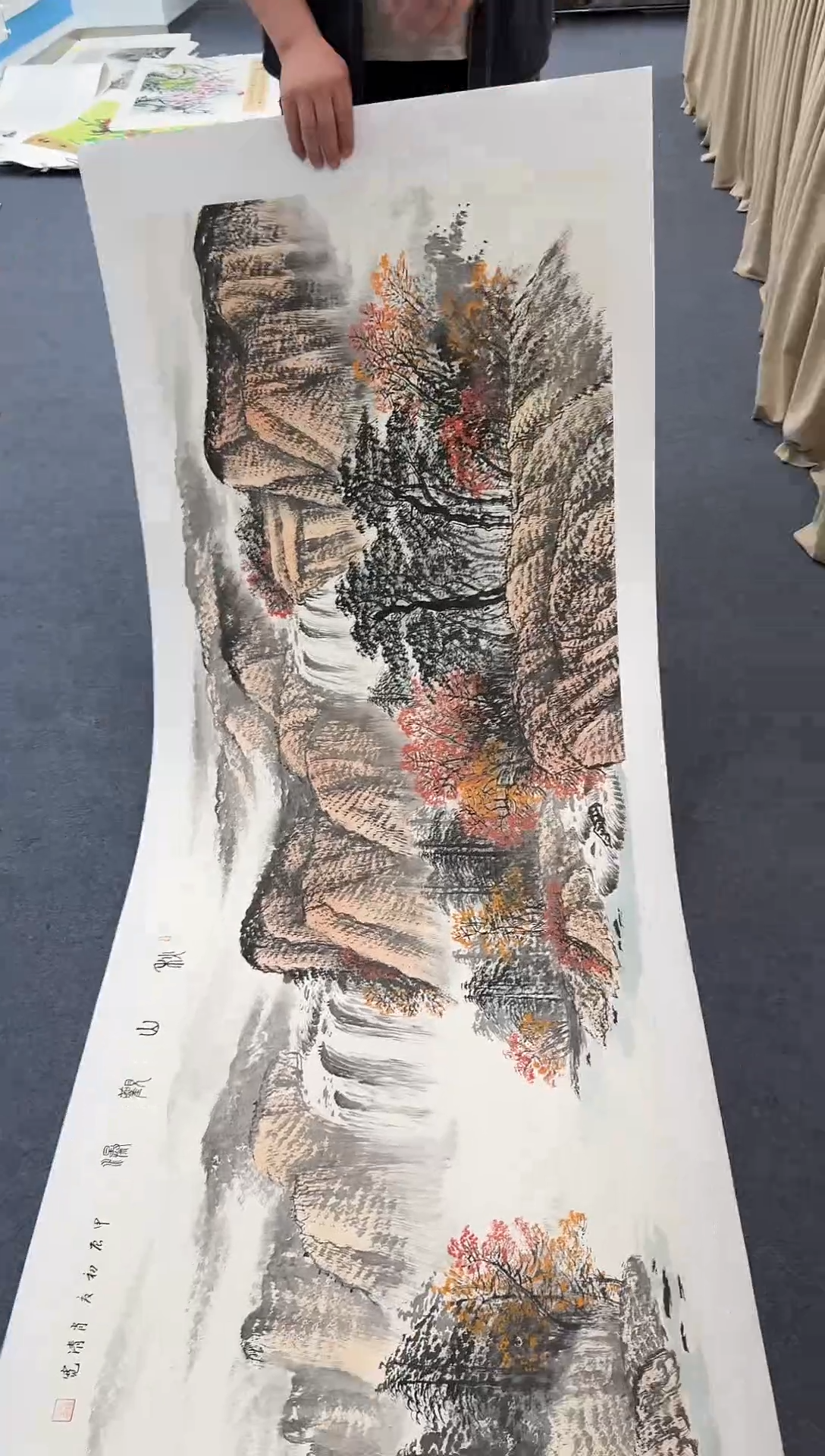 国画秋水观潮同类型随机