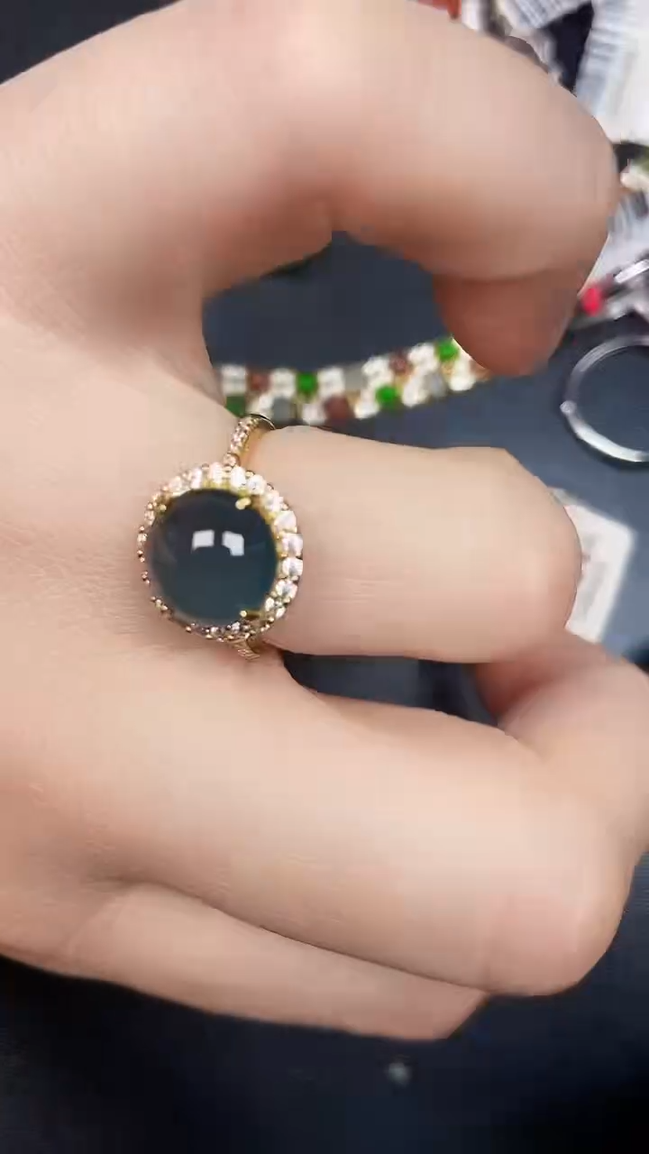 银S925镶嵌戒指翡翠1930