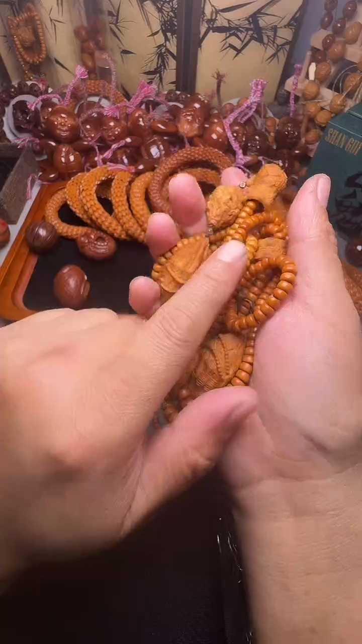 手串橄榄核九龙观音脖挂