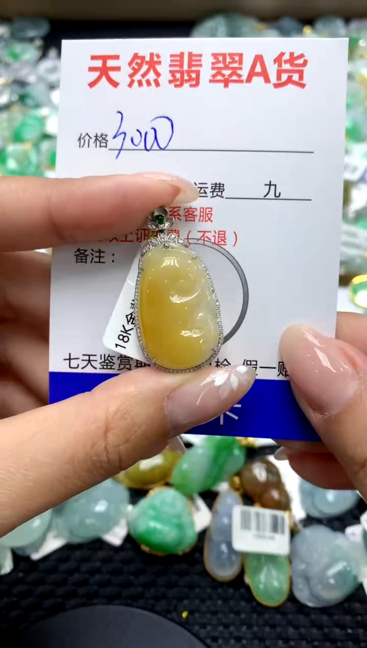 【闪购商品】翡翠颈饰18K金镶嵌1111111111111111111