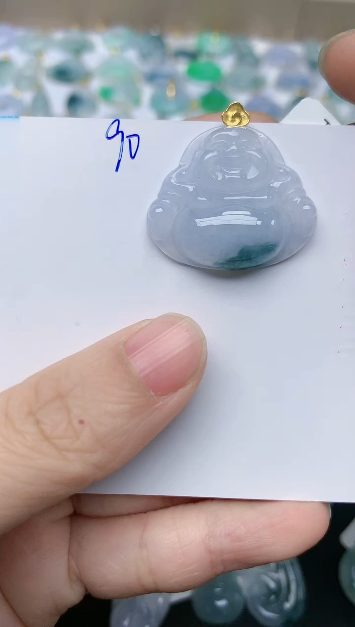 【闪购商品】翡翠颈饰18K金镶嵌天然翡翠A货    90