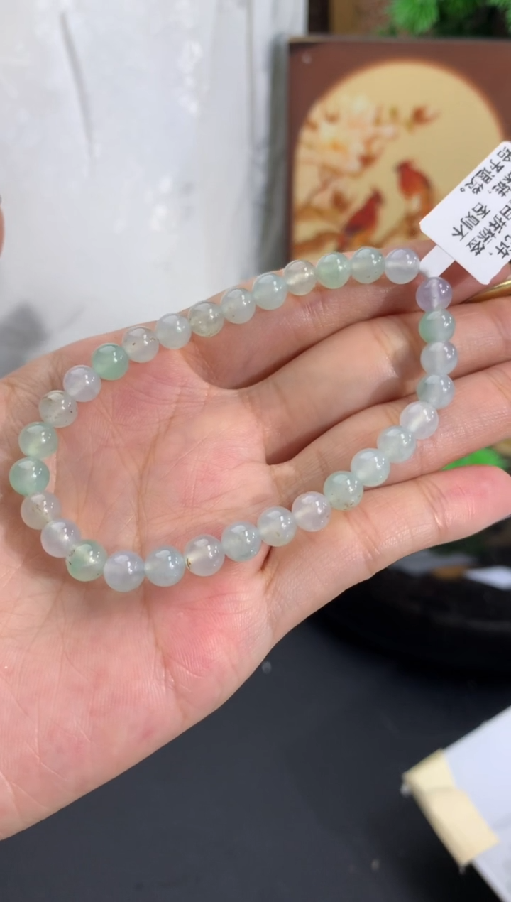 未镶嵌手串翡翠卡6mm