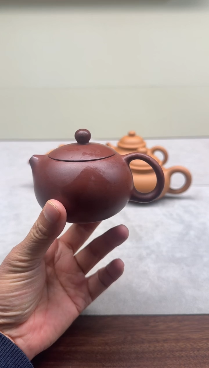 茶壶紫砂红皮龙半手西施