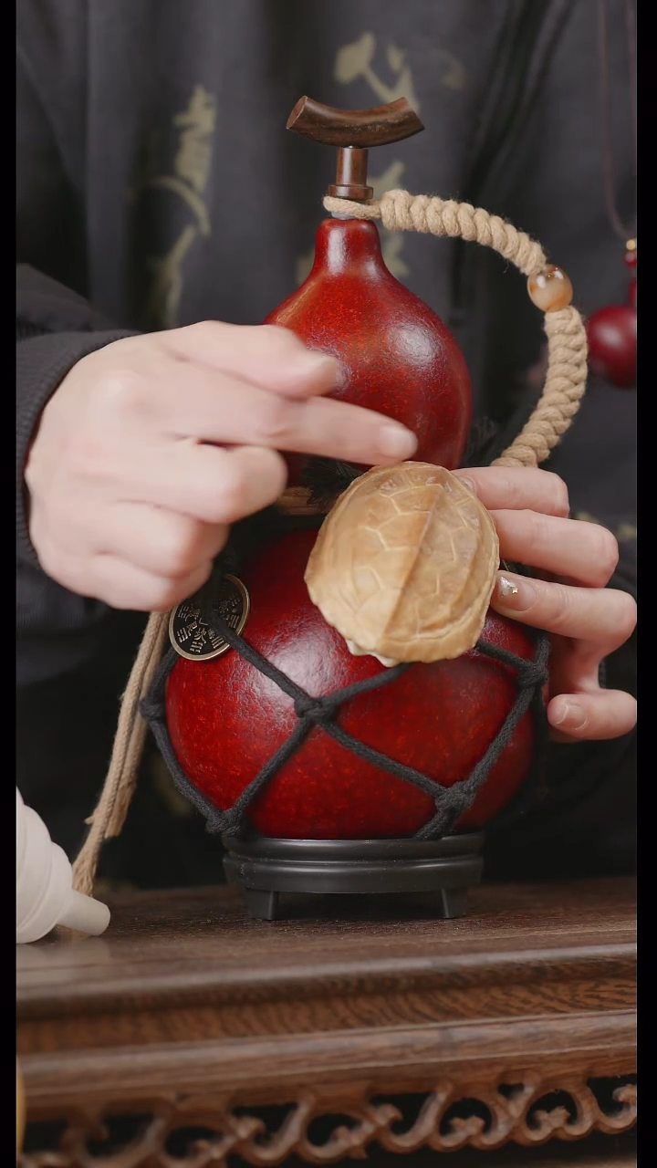 【闪购商品】284号精品天然大漆工艺防渗内胆酒葫芦~