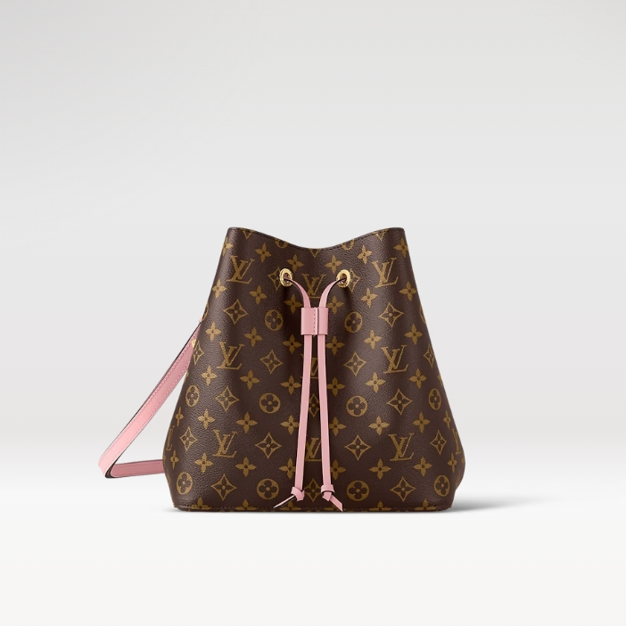 99新 LV LouisVuitton/路易威登 埃思思/粉桶/斜跨休闲抽绳水桶.