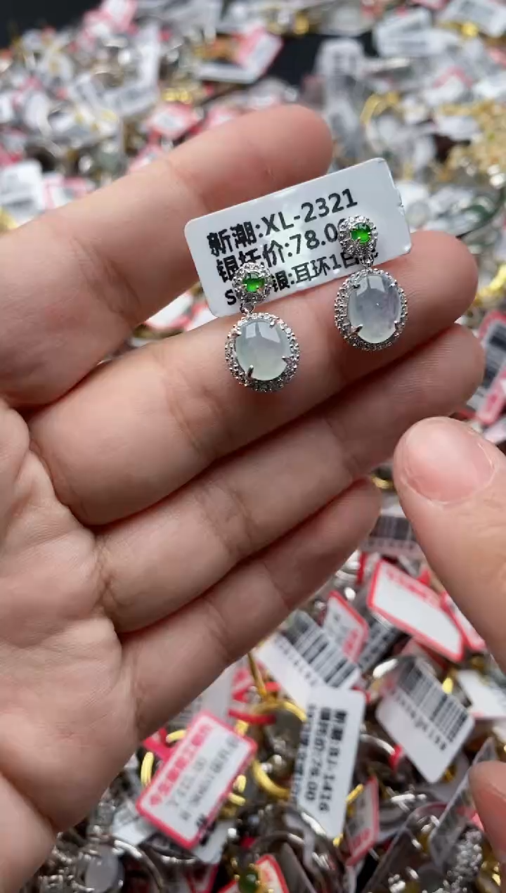 【闪购商品】翡翠戒指银S925镶嵌88888---2