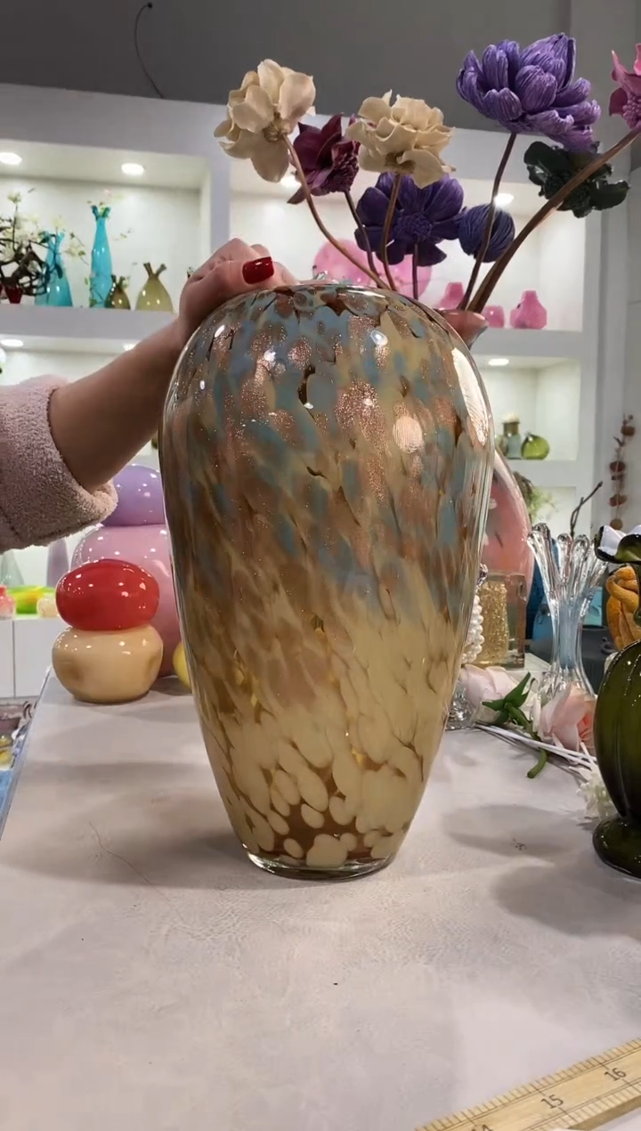 慕忆家手作琉璃花瓶微瑕