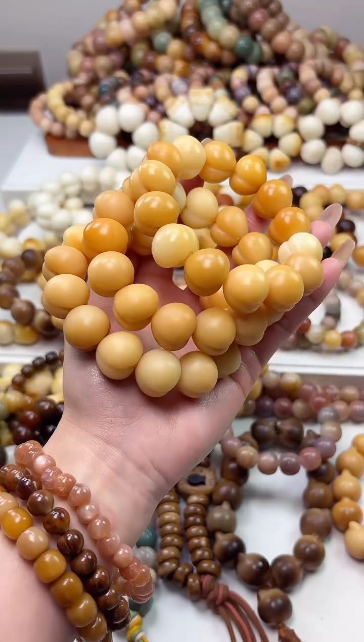 手串菩提根/象牙果沐j53干磨屁桃19mm手串