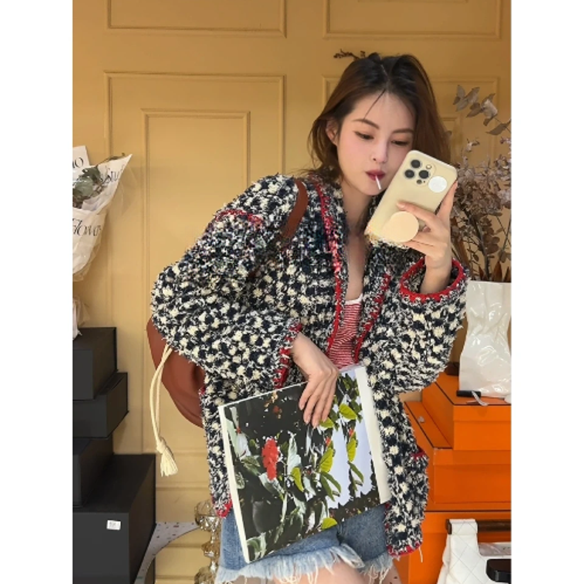 未使用 Chanel/香奈儿 长袖外套 蓝白/38