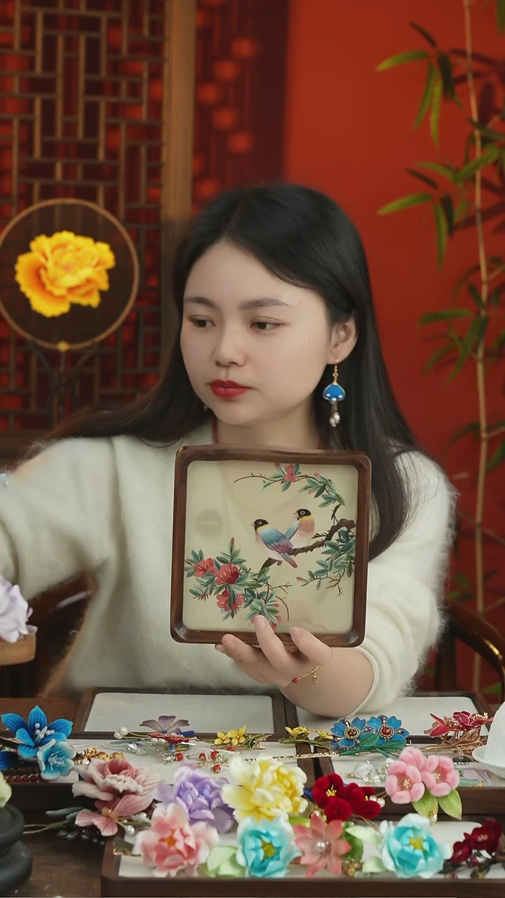 刺绣闪购非遗苏绣摆件