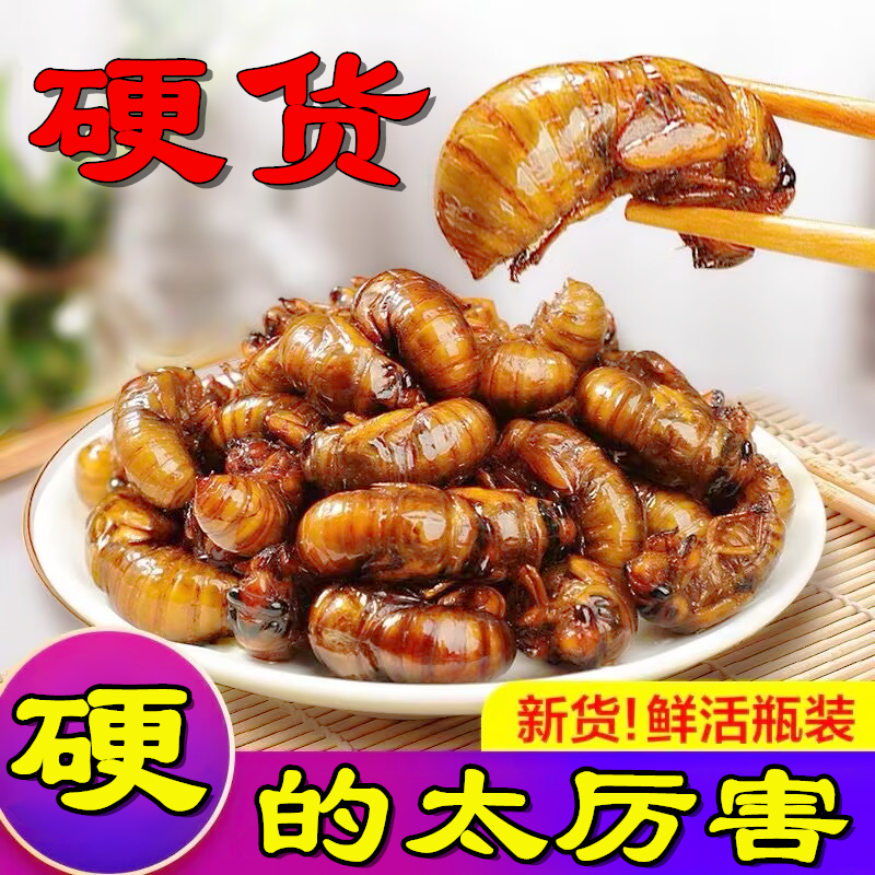 【顺丰包邮】新鲜活知了猴金蝉冷冻爬叉猴非蚕蝉蛹山东大知了猴