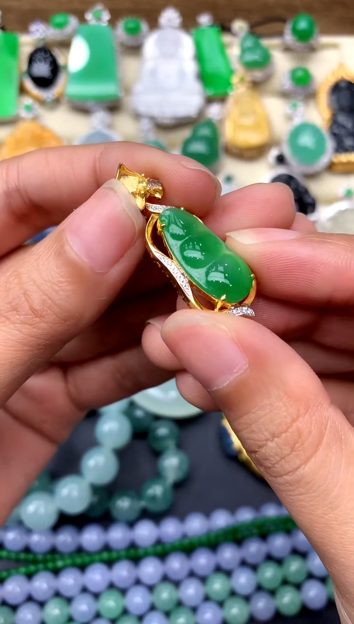 【闪购商品】翡翠颈饰18K金镶嵌289-中国好珍宝