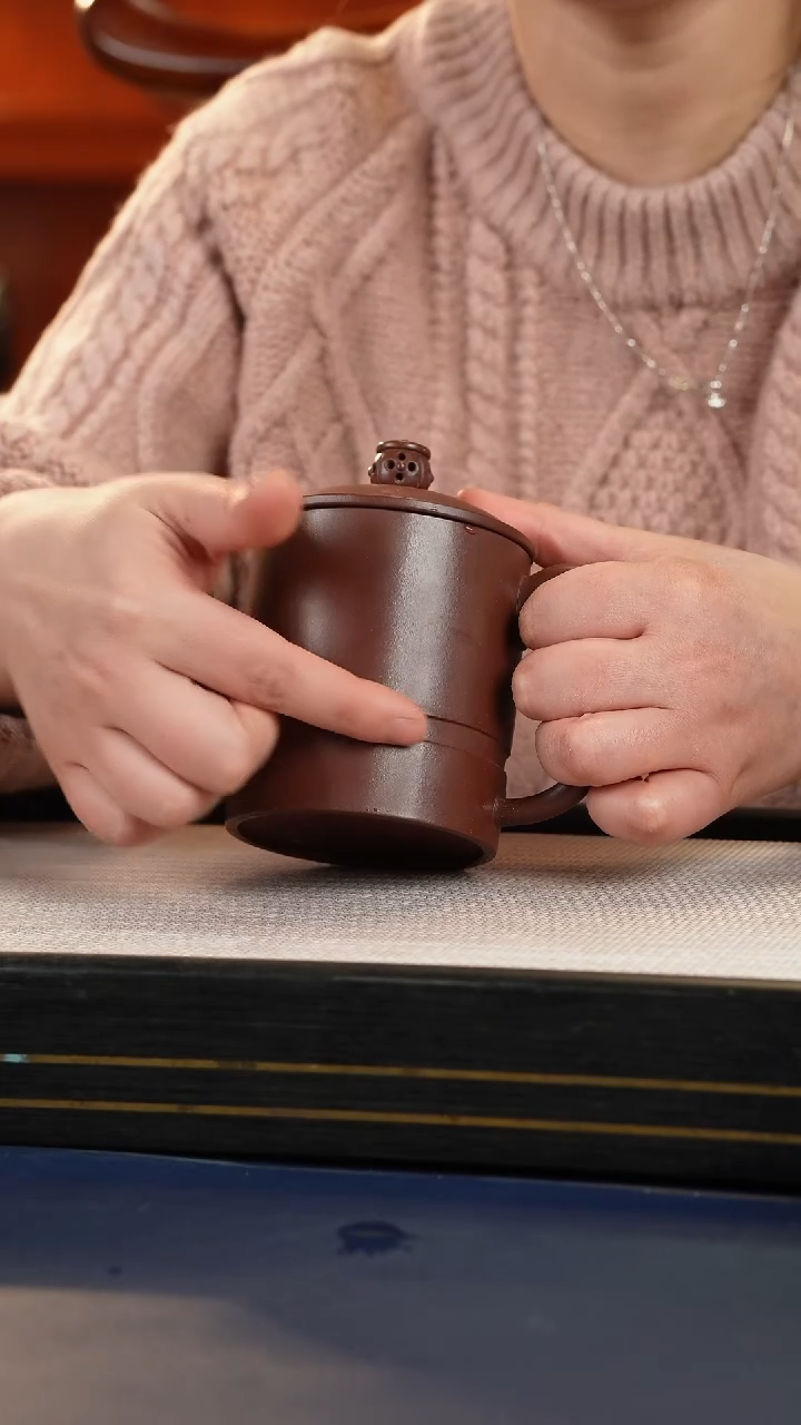 【闪购商品】紫砂茶杯宜兴原矿紫砂龙血砂全手工菩提杯