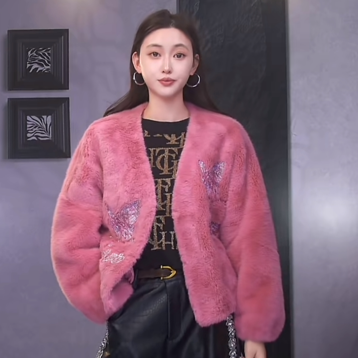 TCH私服秋款时尚休闲风烫钻淑女外套T75C05E1000轻奢tch