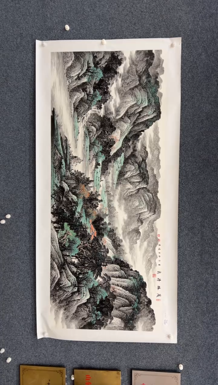 【闪购商品】国画1.27-王夫怀-红原八尺山水320