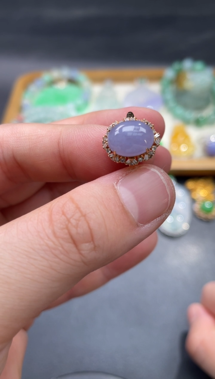 【闪购商品】翡翠戒指18K金镶嵌50..........