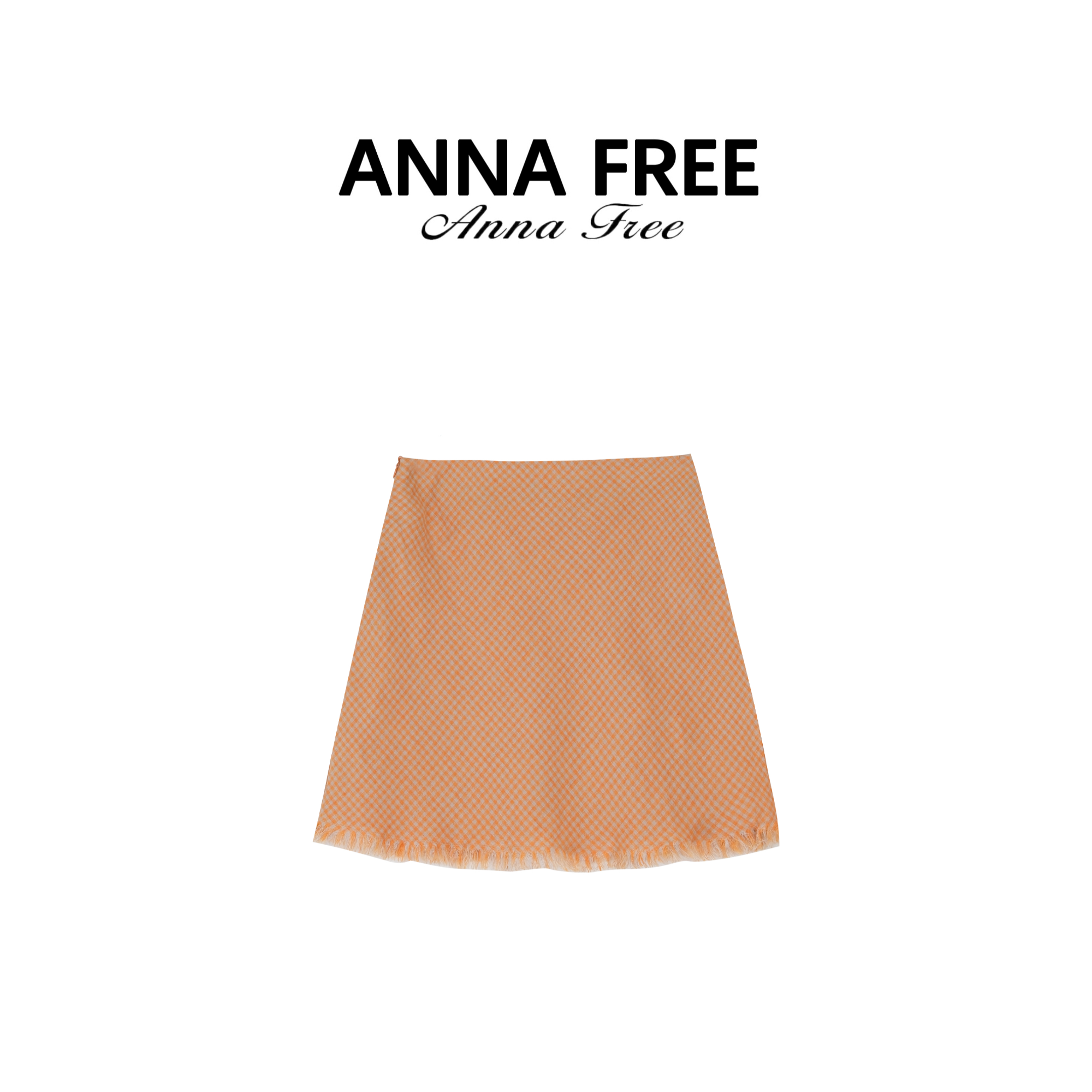 ANNA FREE 【自留款】100亚麻有打底千金风百搭休闲半身裙ZCS25358