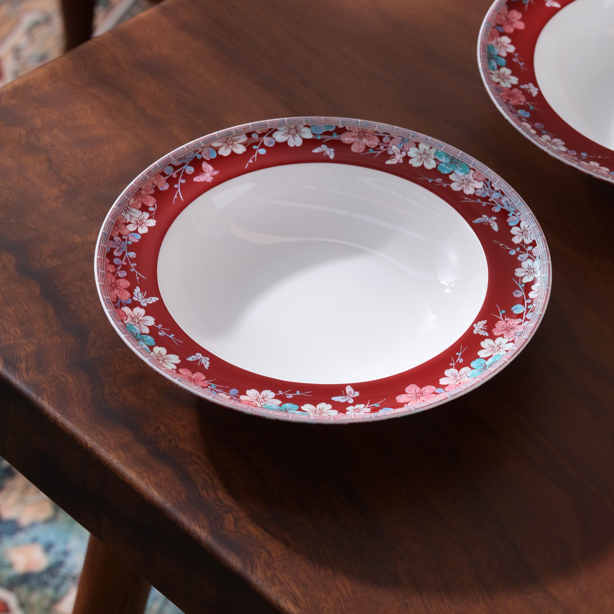 安娜16点（灵羽和鸣）骨瓷草帽盘西餐中餐汤菜盘家用深饭盘