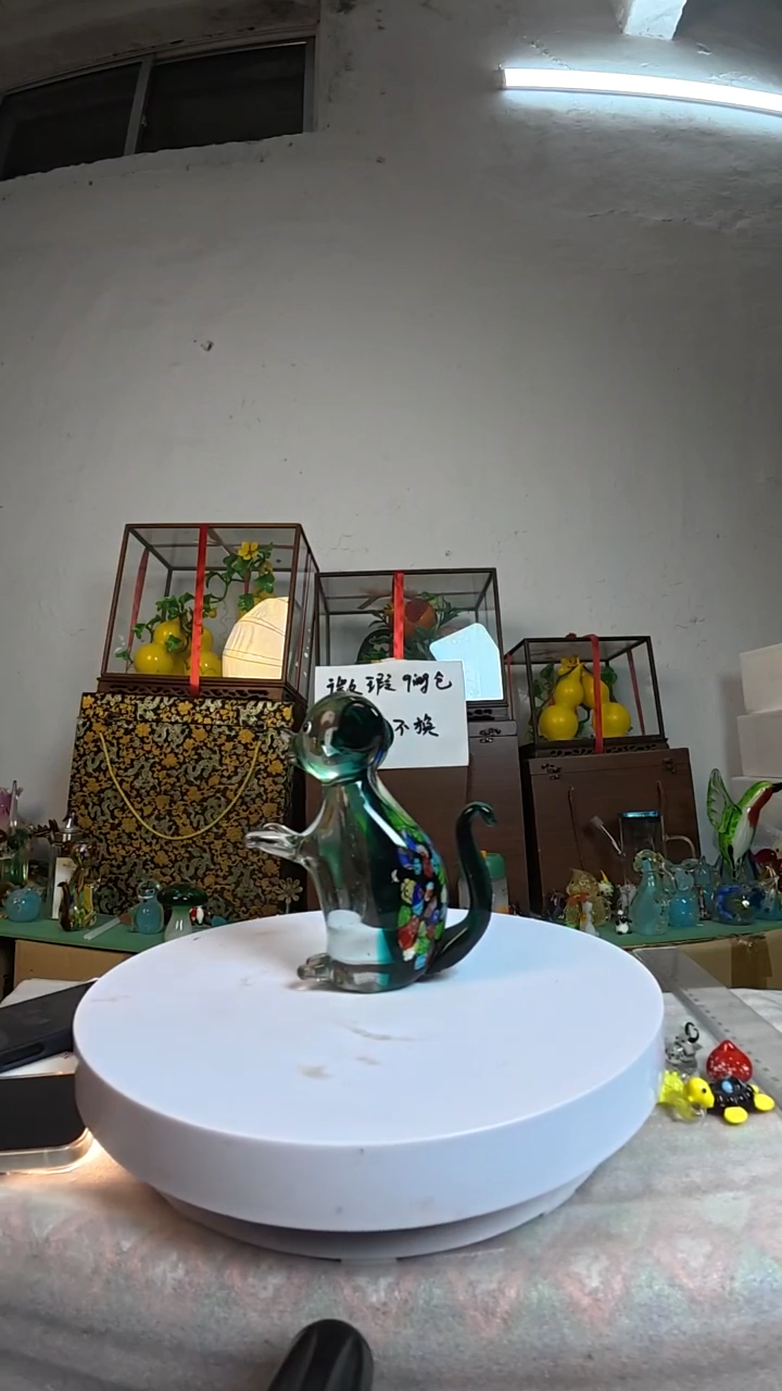 琉璃淄博非遗琉璃绿鼠微瑕