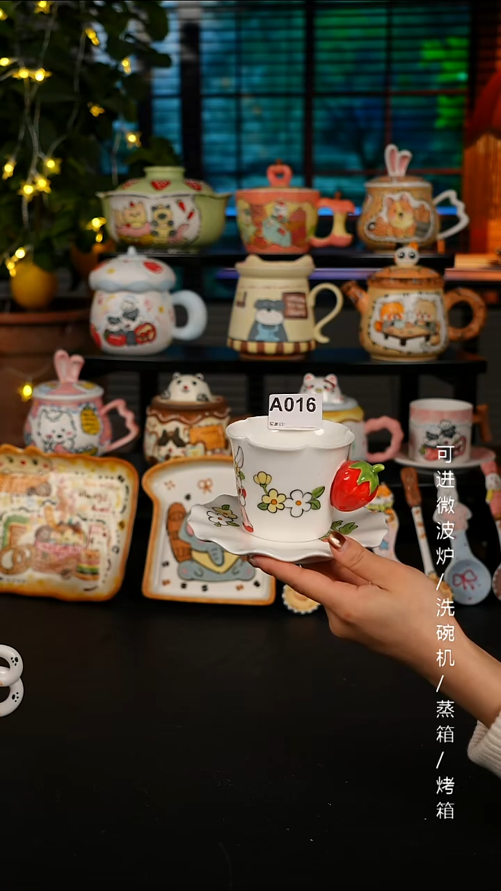 陶瓷便携款景德镇高温釉下彩纯手绘创意瓷 