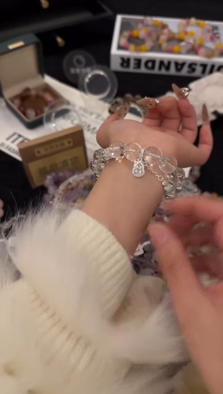 合金手链水晶白水晶x3620