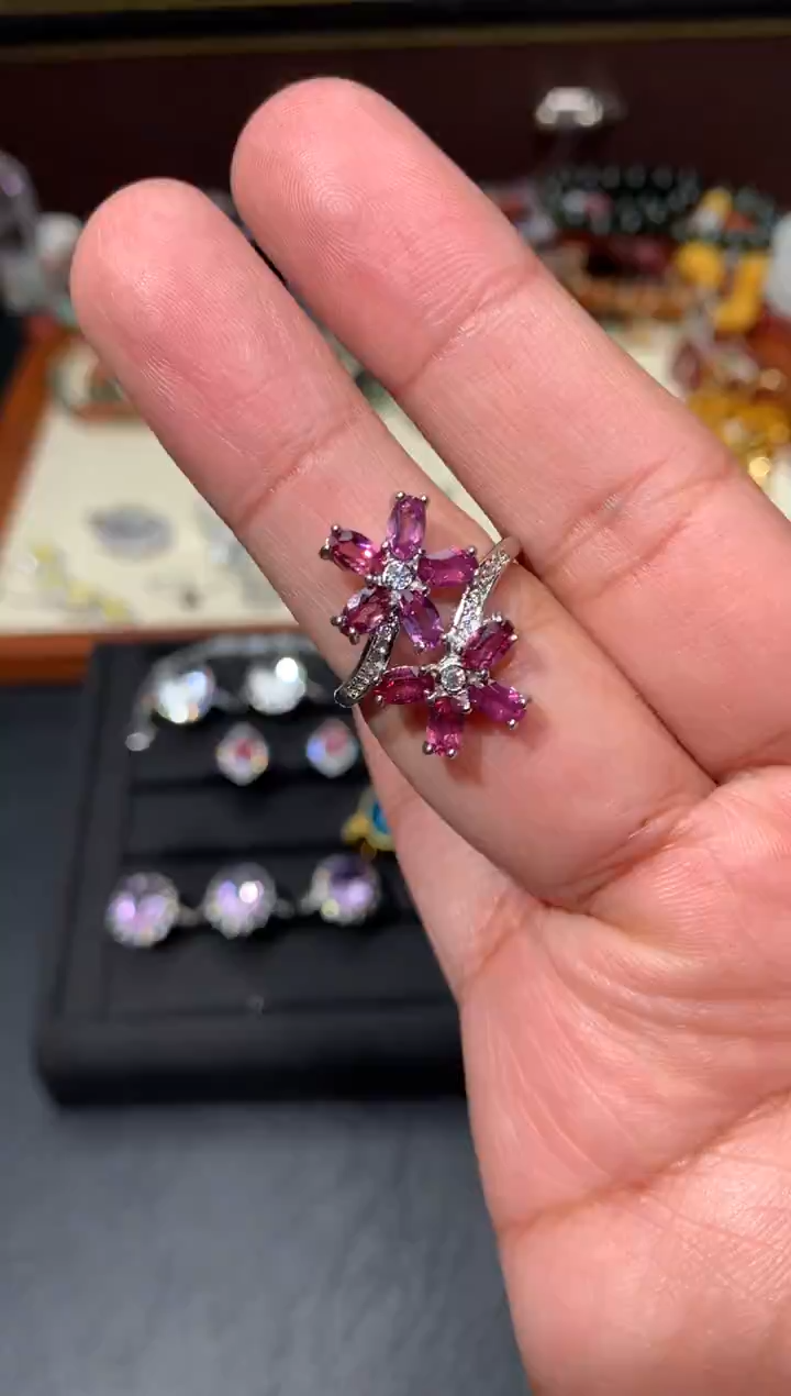 未镶嵌戒指石榴石K59【多样性发其一】