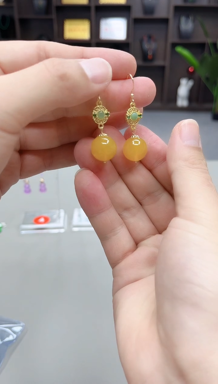 未镶嵌耳饰玛瑙/玉髓202000