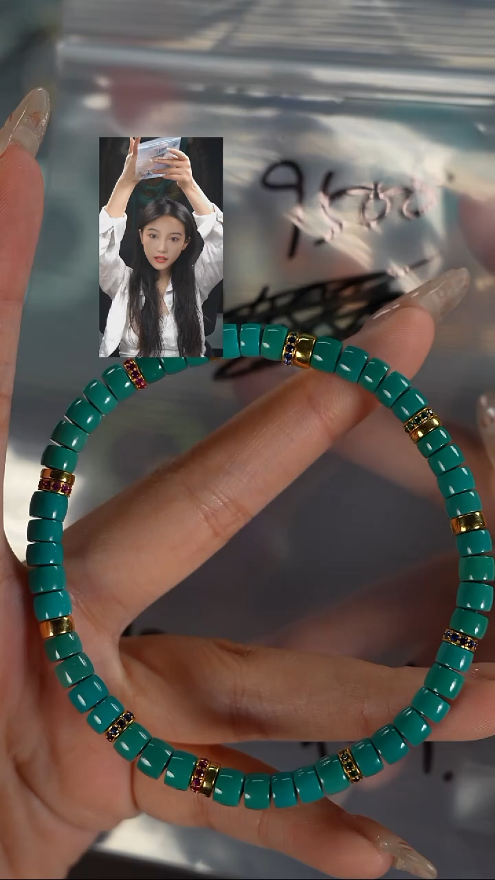 未镶嵌绿松石手串大***s若雨臣品质回血