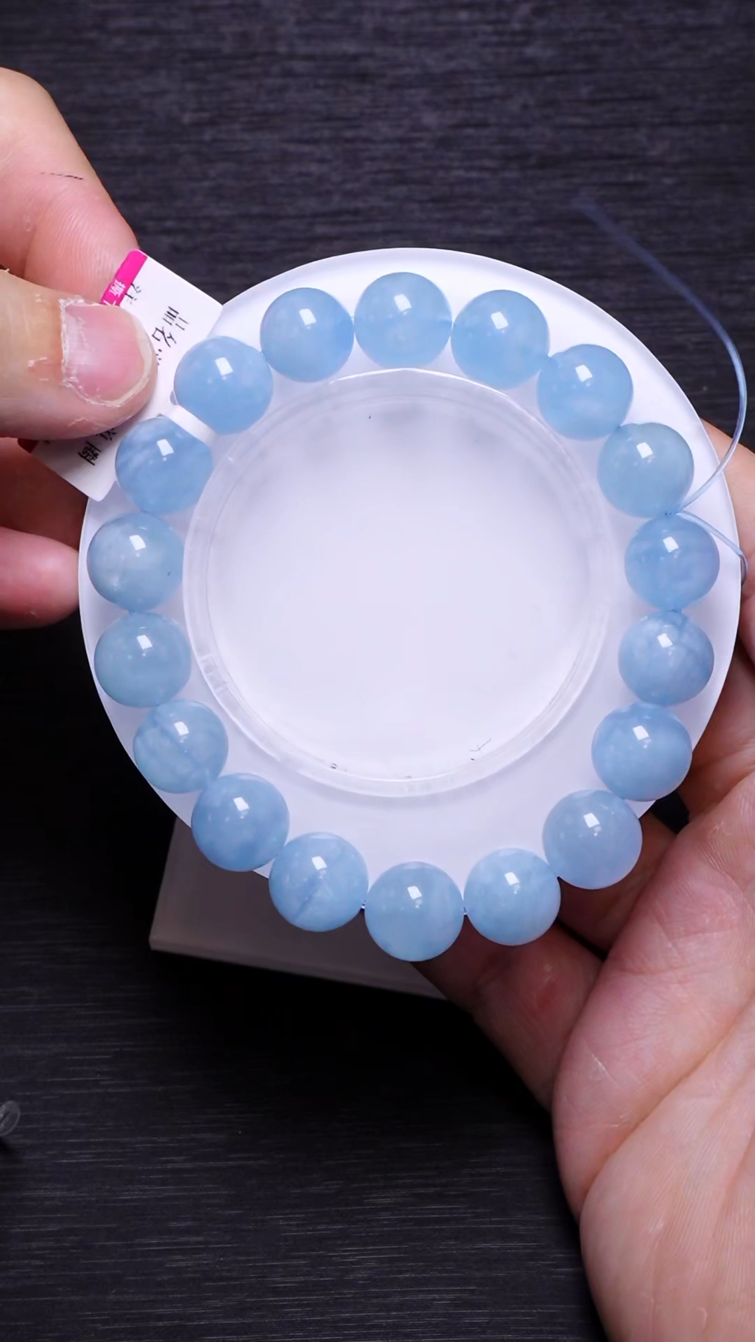 【闪购商品】海蓝宝石手串未镶嵌Q031海蓝宝单圈11mm
