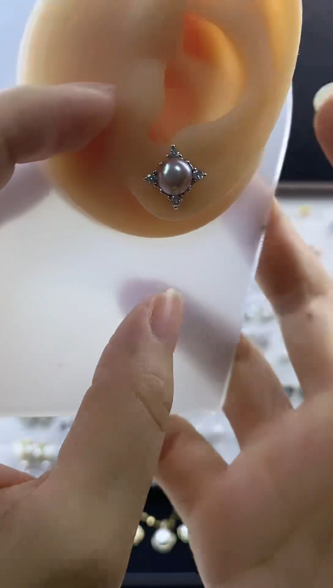 合金耳饰淡水珍珠21