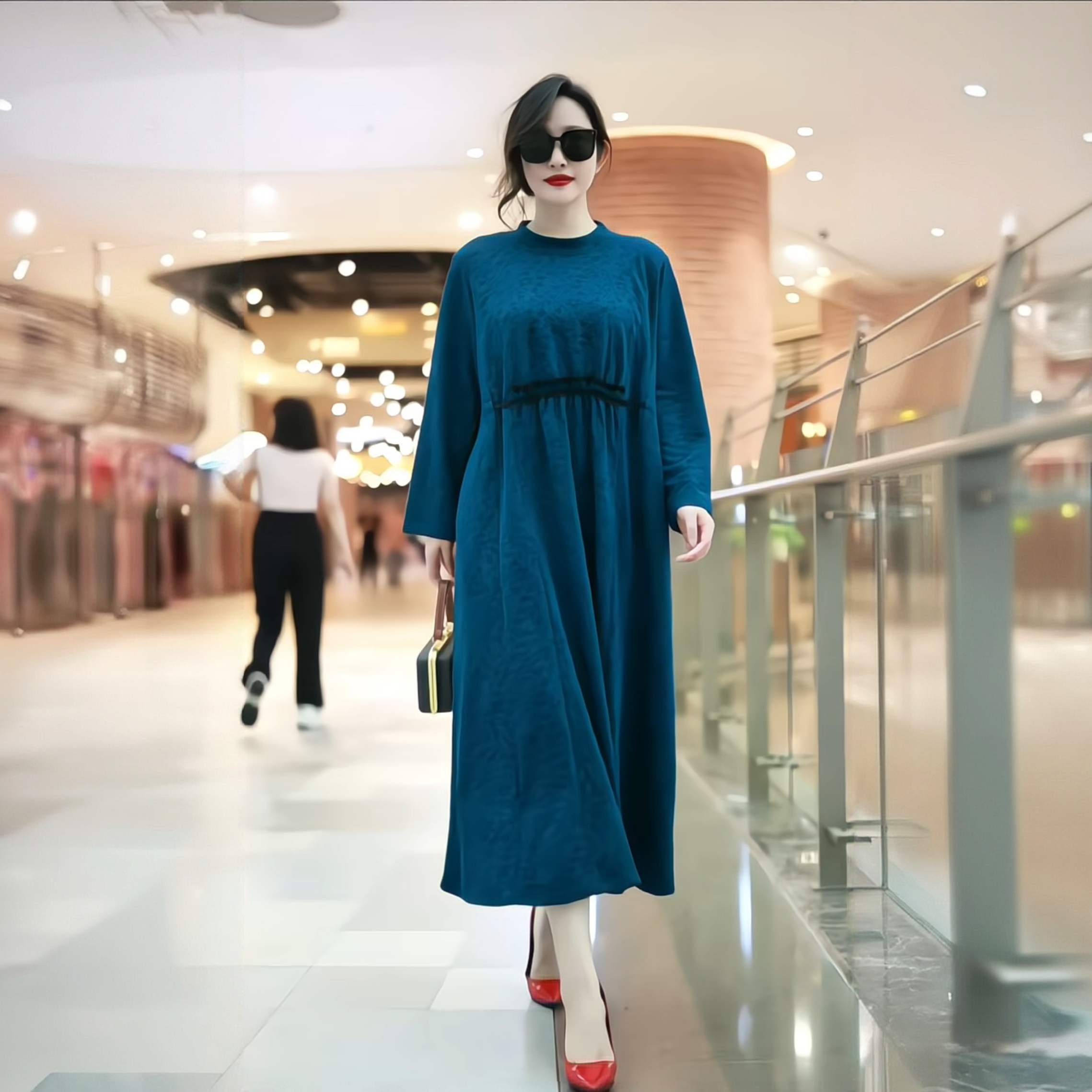 新款高级感轻奢显瘦连衣裙5772