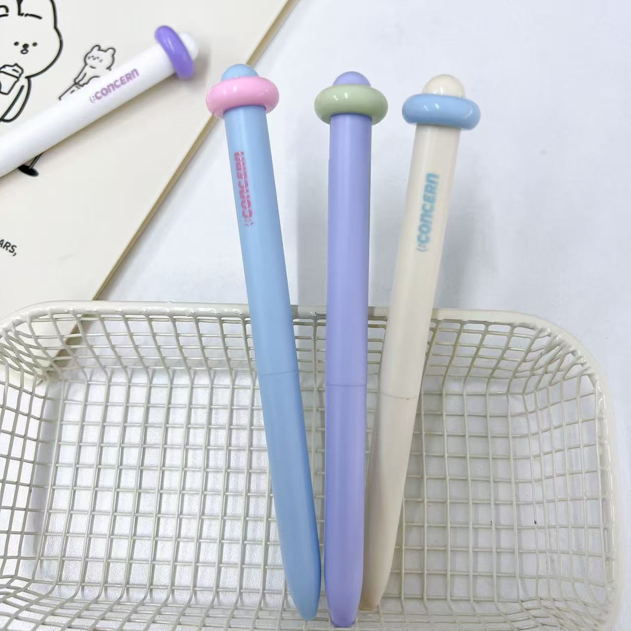 黑墨-3支不挑杆D36清库存孤品听文云朵不挑杆中性笔,掉封蜡不售后