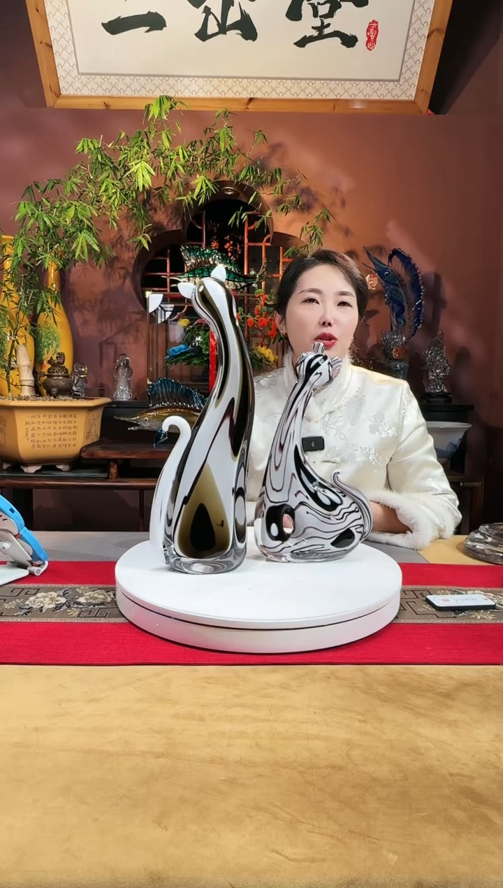 【闪购商品】琉璃手工艺品漫画猫