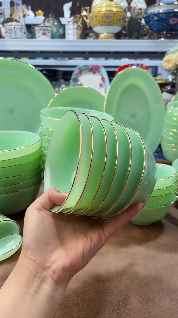 玉瓷4.5英寸饭碗6个景德镇