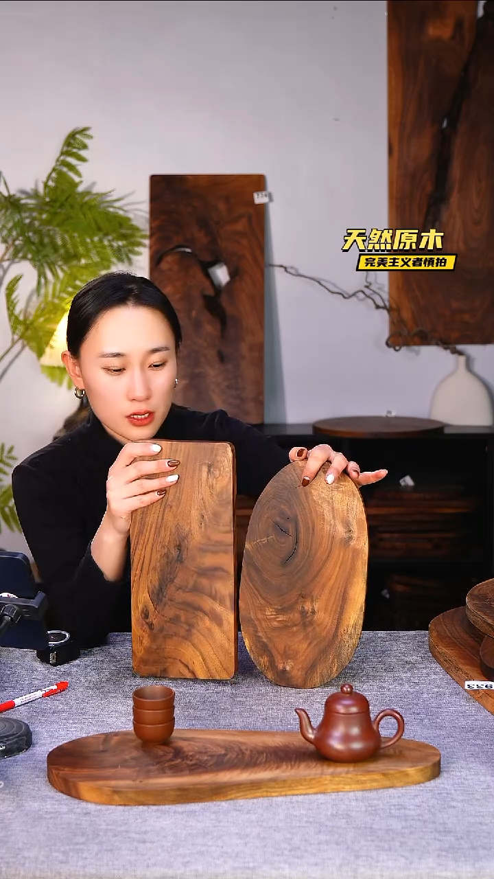 木北美黑胡桃原木.干裂疤结不属于商品质量问题完美主义者慎拍