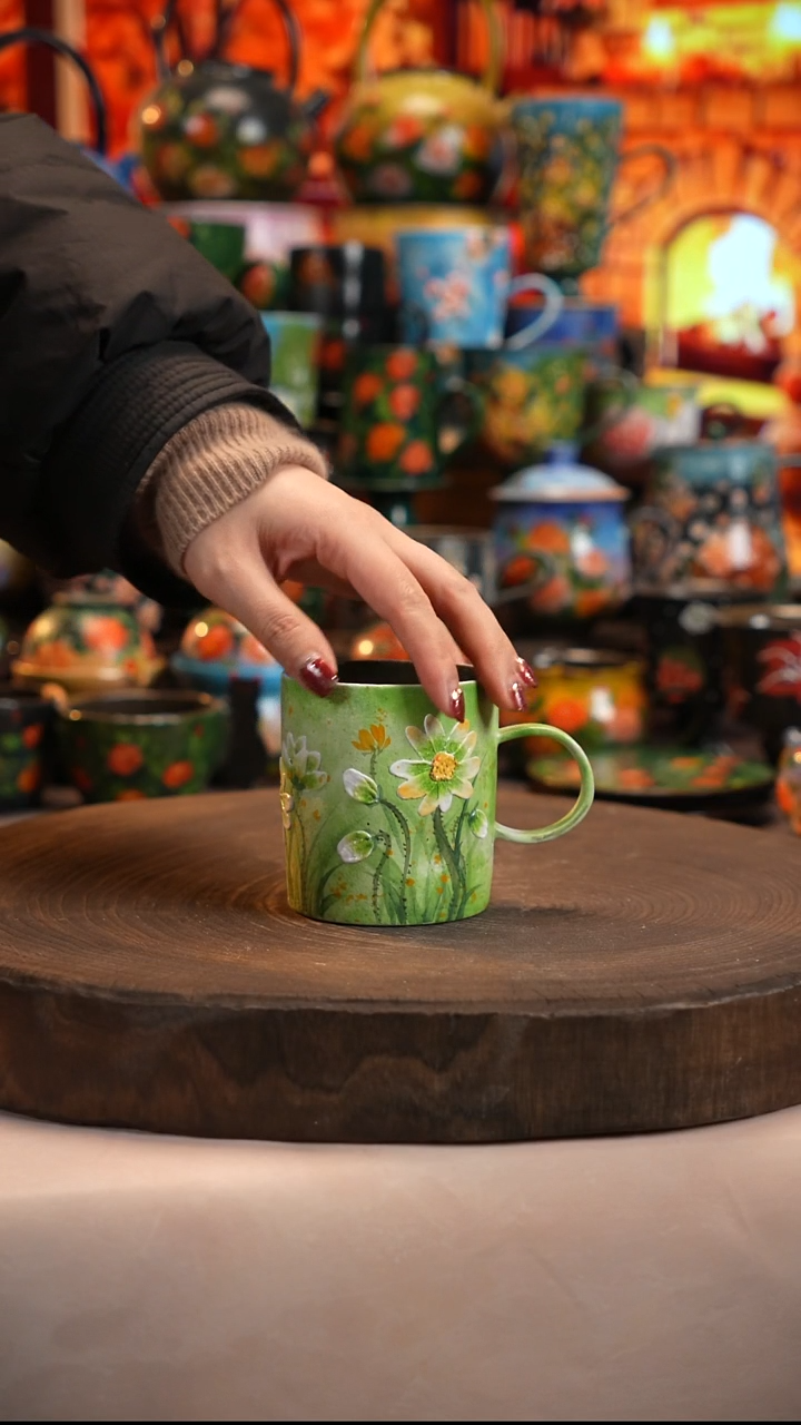 油画  釉下彩   杯子 