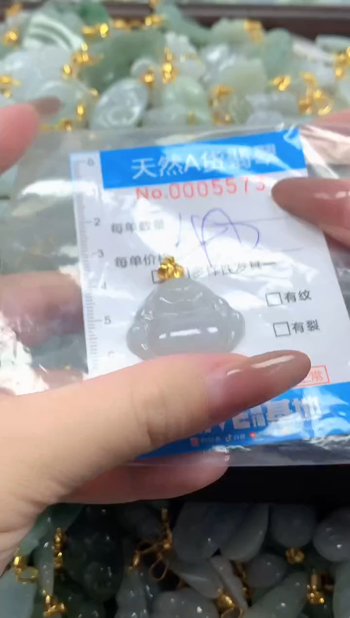 颈饰未镶嵌翡翠净货挂件-5573