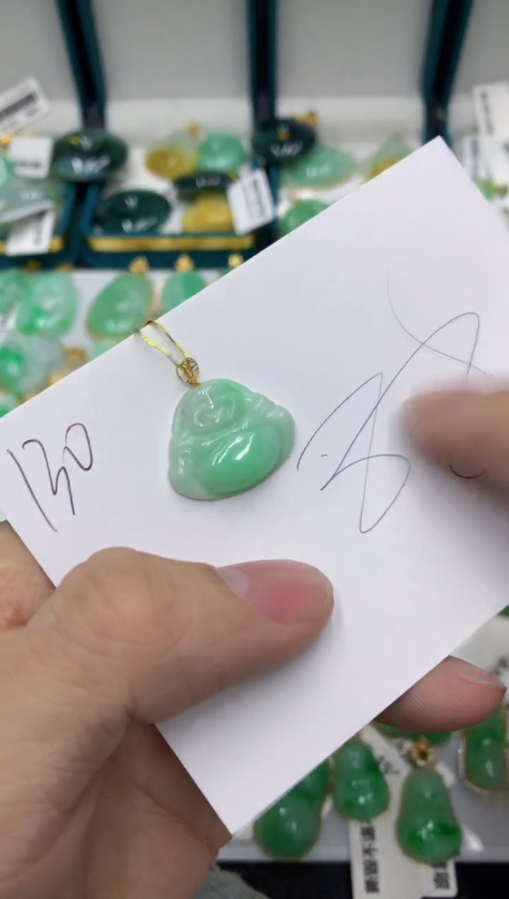 【闪购商品】翡翠颈饰18K金镶嵌号链接11111