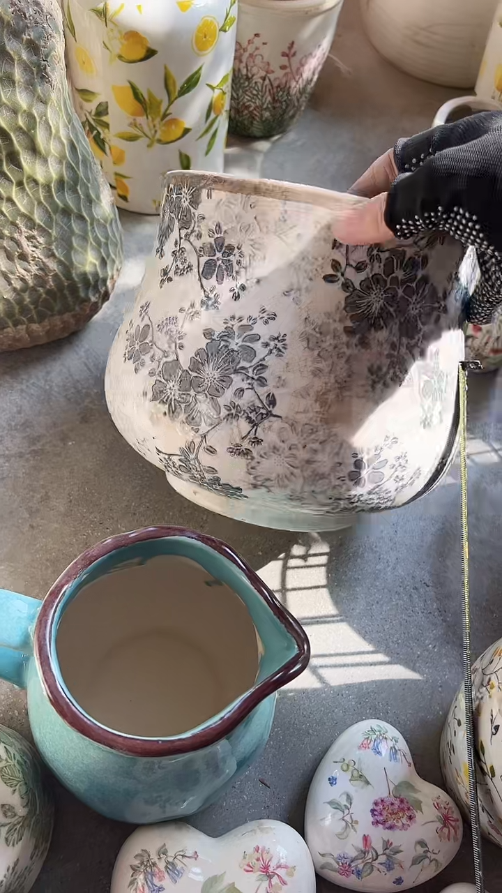 【闪购商品】陶瓷花盆高18cm内口16cm