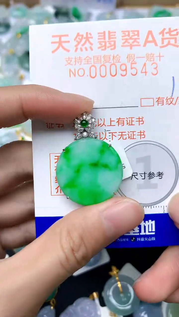 【闪购商品】翡翠颈饰18K金镶嵌1天然A货翡翠