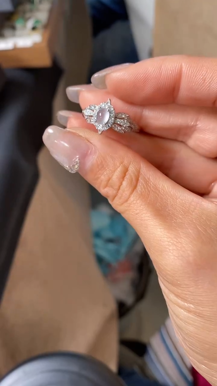 【闪购商品】翡翠戒指银S925镶嵌8161